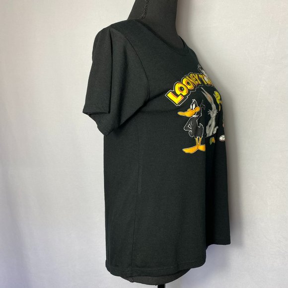 Looney Tunes Black Graphic Tee Shirt Size Medium - Picture 4 of 5